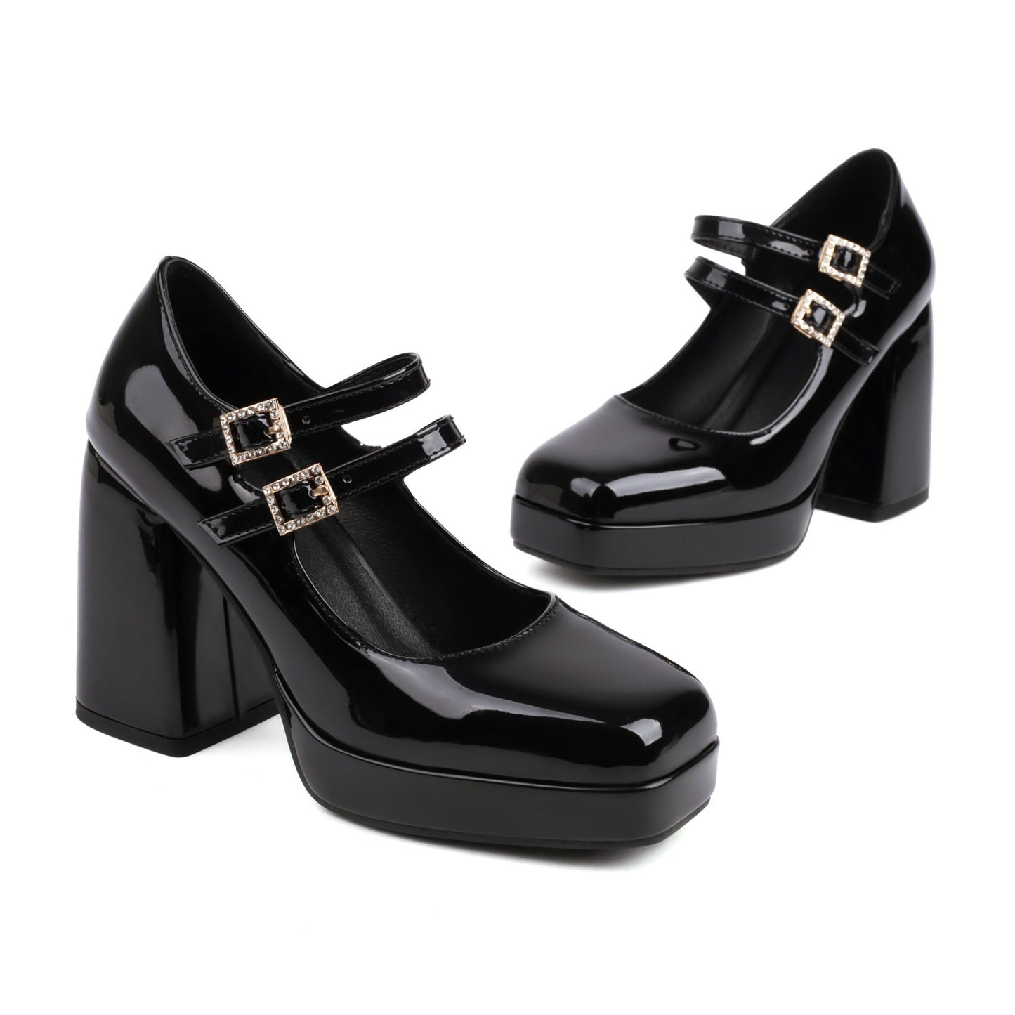 Janessa | Women’s Orthopedic Double Strap Platform Mary Jane Heels