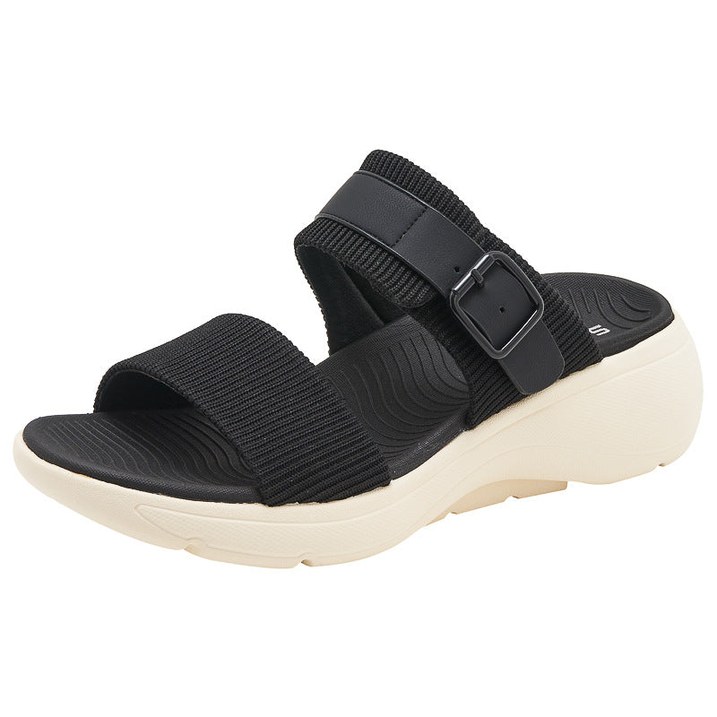 Orthopedic Balance | Double Strap Comfort Platform Slide Sandals
