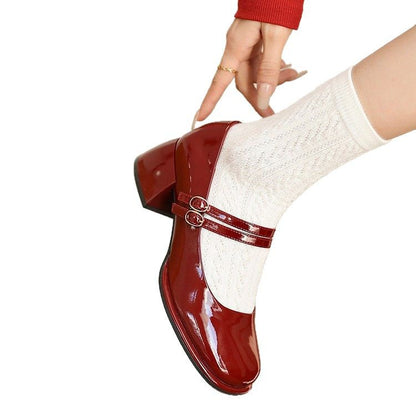 Orthopedic Balance Mary Jane Heeled Shoes, French Style For Spring