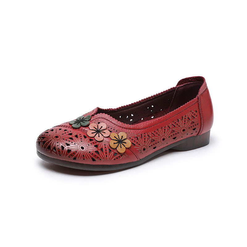 Orthopedic Balance Floral Cutout Slip-On Comfort Flats