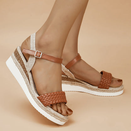Orthopedic Balance Thick-Soled Braided Sandals - Unique Summer Fashion