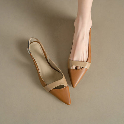 Orthopedic Balance Pointed-Toe Slingback Flats