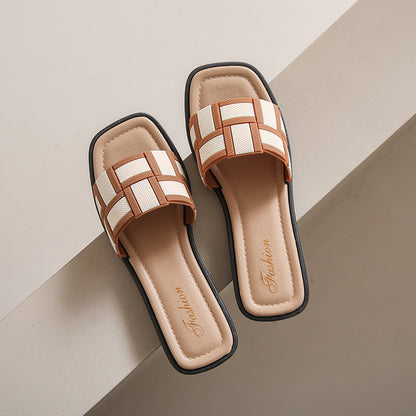 Orthopedic Balance Woven Comfort Slide Sandals
