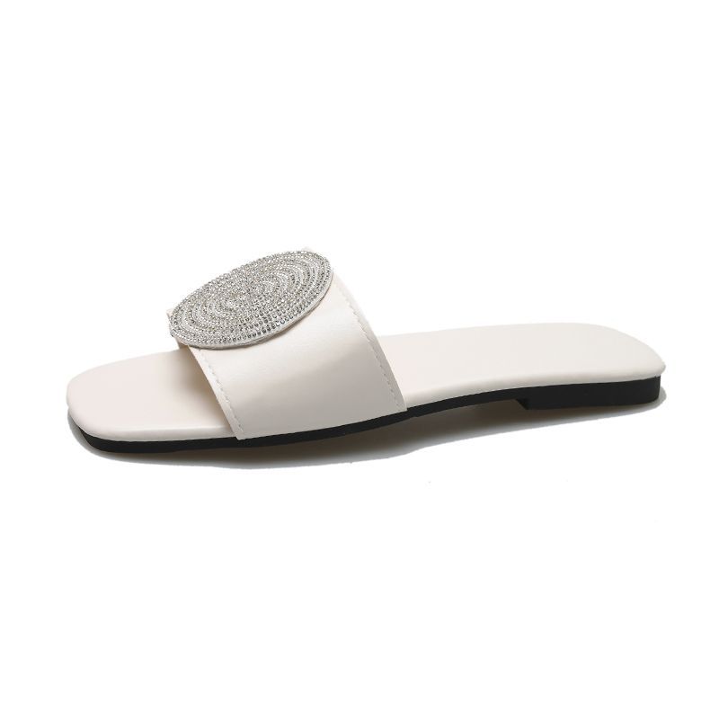 Orthopedic Balance Rhinestone Medallion Comfort Slide Sandals