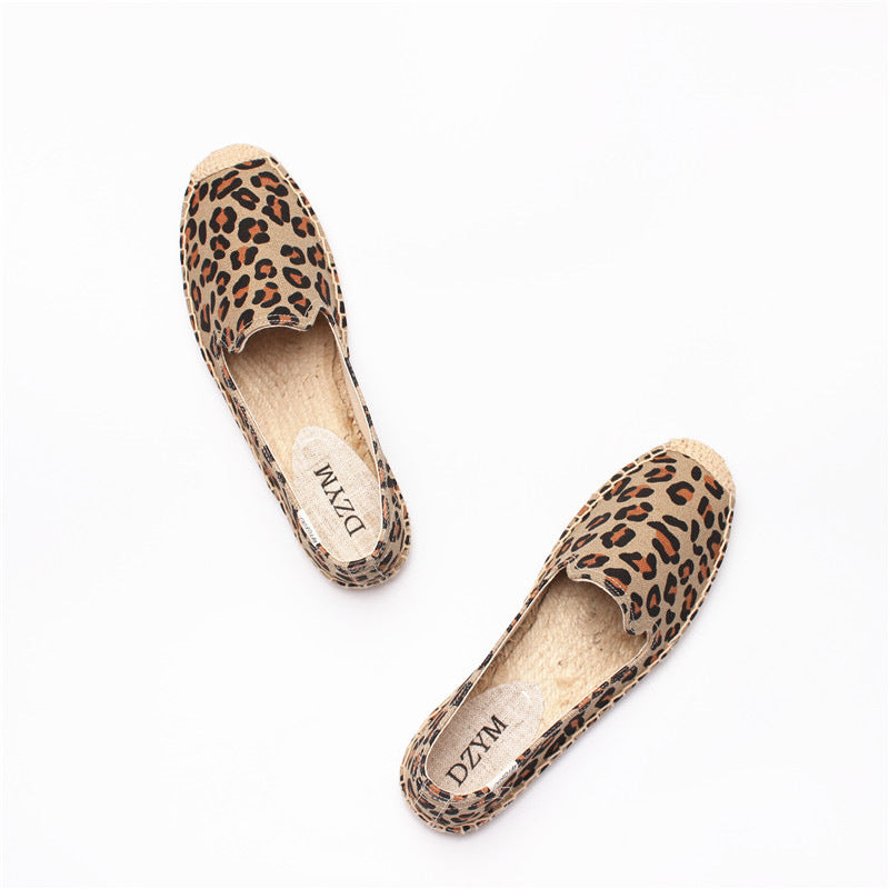 Orthopedic Balance Animal Print Espadrille Slip-On Flats