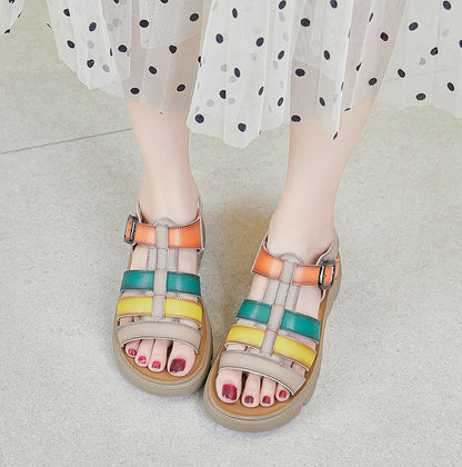 Tessara | Women’s Orthopedic Colorblock Platform Gladiator Sandals