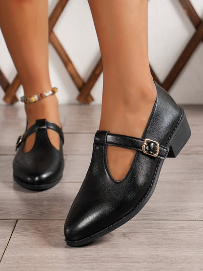Orthopedic Balance Women's Pointed Toe Buckle Shoes