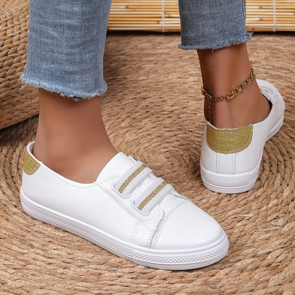 Orthopedic Balance Women’s White Velcro Sneakers – Lightweight Casual Comfort Shoes