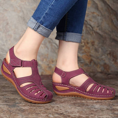 Orthopedic Balance Plus Size Retro Wedge Sandals - Comfort And Style