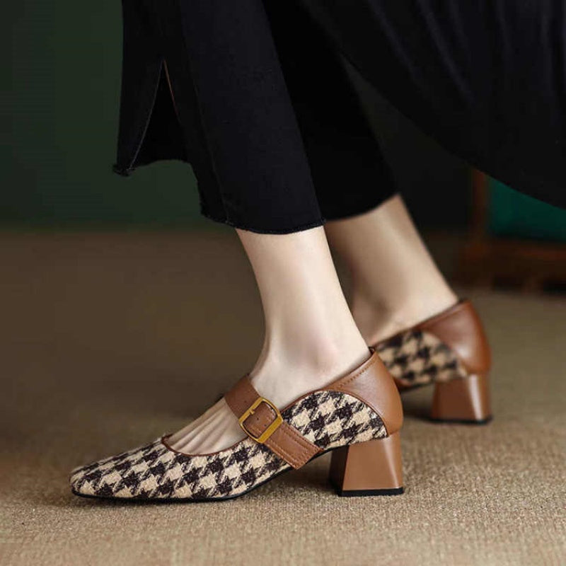 Orthopedic Balance Retro Mary Jane Shoes With Single Buckle