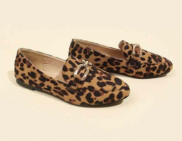 Orthopedic Balance Leopard Print Flats - Soft Support Sole