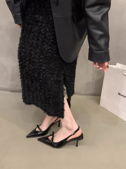 Orthopedic Balance | Pointed Toe Slingback Kitten Heel Sandals