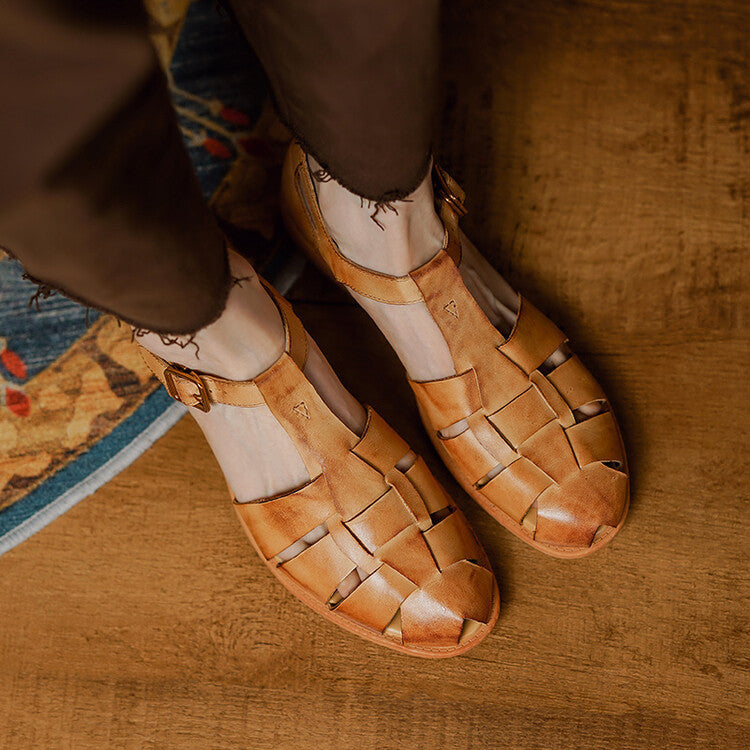 Orthopedic Balance Roman Sandals - Low Heel Comfort