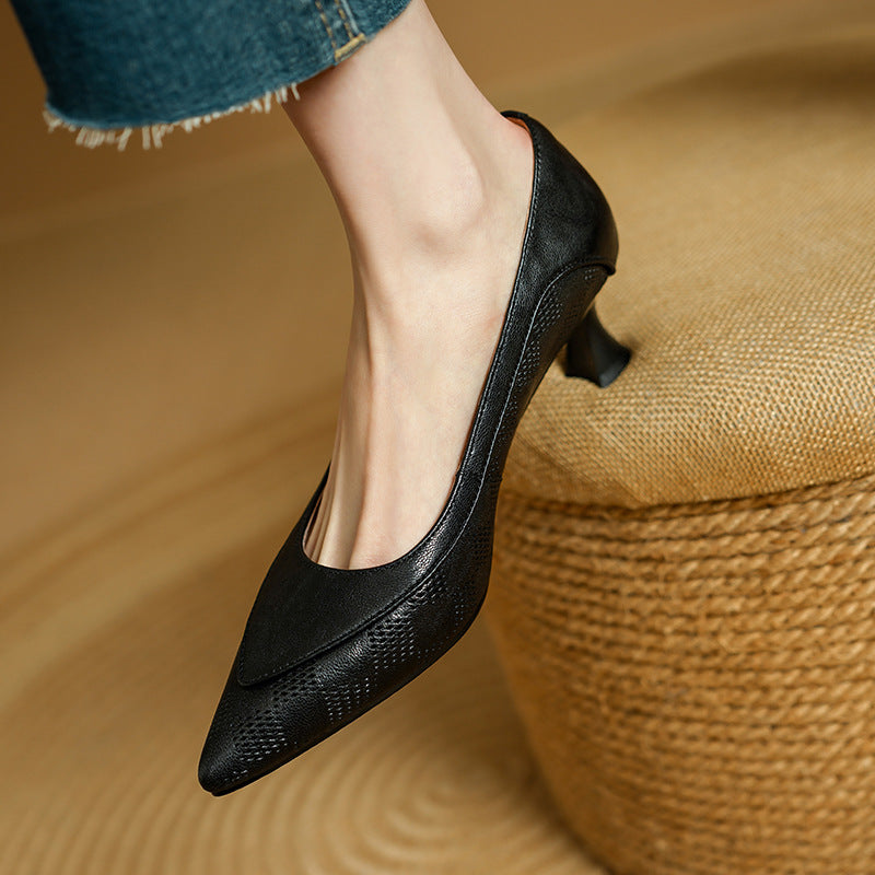 Sandra | Vintage Low-Heel Pumps