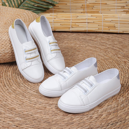Orthopedic Balance Women’s White Velcro Sneakers – Lightweight Casual Comfort Shoes