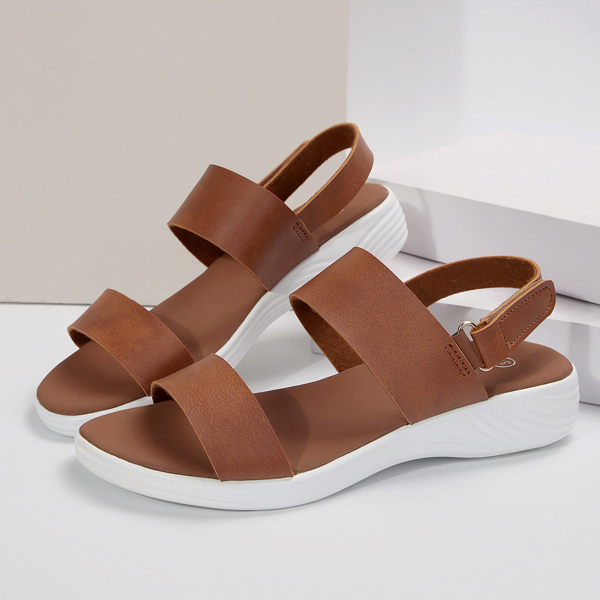 Orthopedic Balance | Cross Strap Toe Ring Flat Sandals