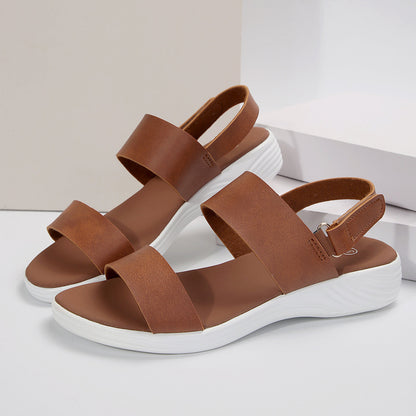 Orthopedic Balance | Cross Strap Toe Ring Flat Sandals