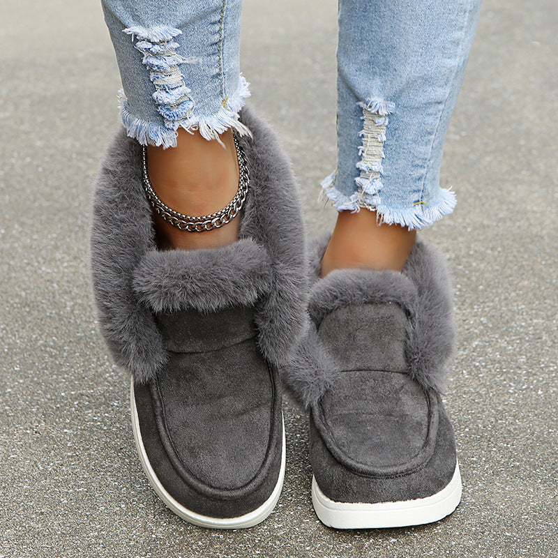 Sally | Cozy Winter Fur-Lined Slip-On Boots – Orthopedic Warm Comfort Shoes