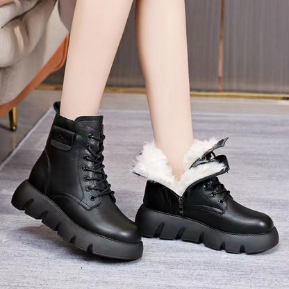 Marissa | Foldable Fur Chunky Winter Boots
