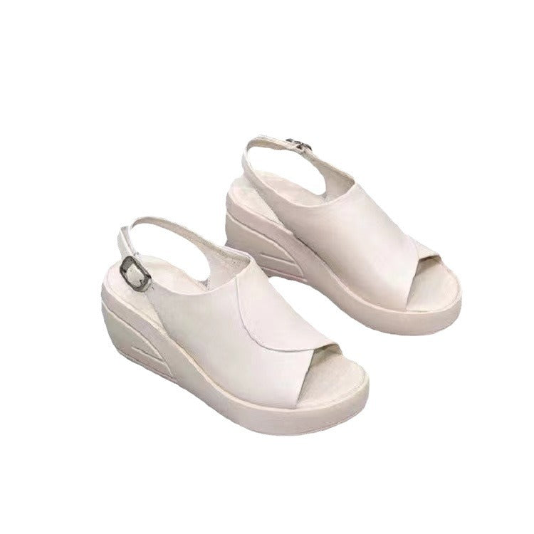 Orthopedic Peep-Toe Wedge Sandals