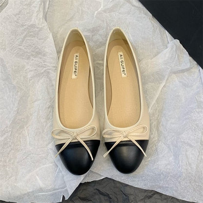 Orthopedic Balance Classic Two-Tone Ballet Flats – Lightweight Slip-On Comfort Shoes