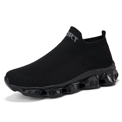 Orthopedic Air Sole Slip-On Sneakers – Breathable Knit Lightweight Comfort Walking Shoes
