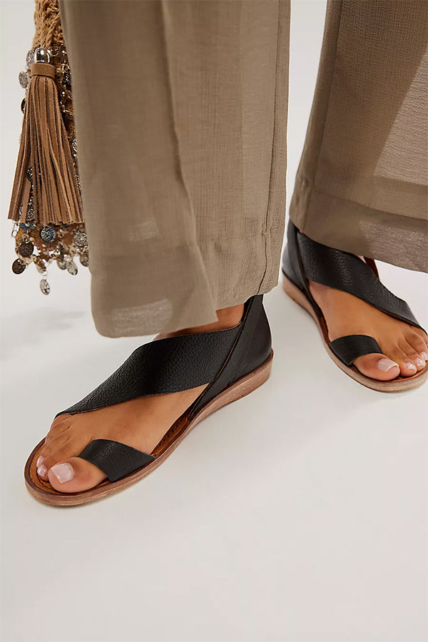 Audrey | Minimalist Cross-Strap Flat Sandals with Orthopedic Comfort Sole