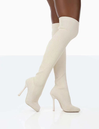 Monday | Stretch Knit Over-the-Knee Orthopedic Heel Boots