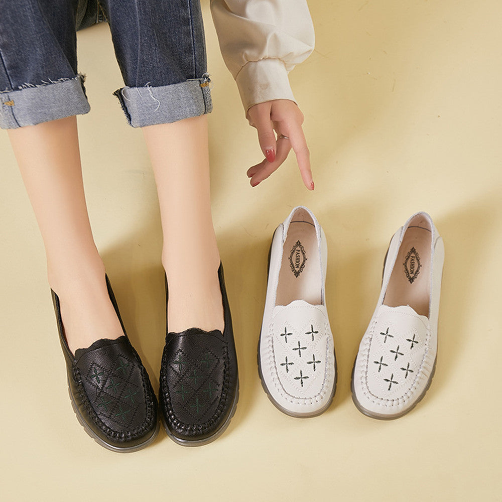 Orthopedic Balance Women’s Perforated Loafers – Breathable Lightweight Comfort Slip-On Shoes