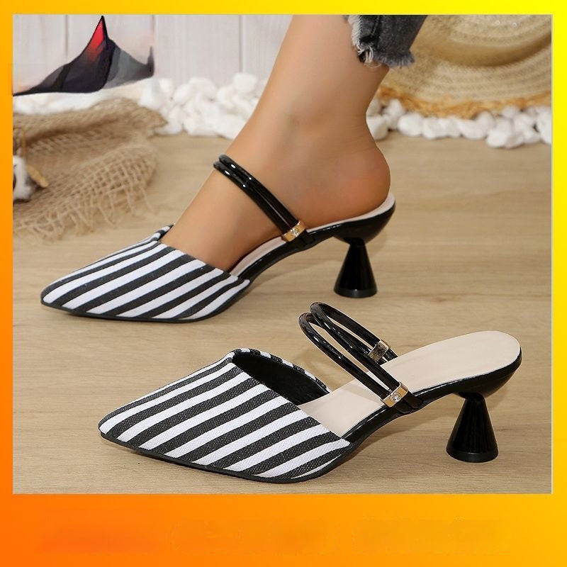 Orthopedic Balance | Pointed Toe Slingback Kitten Heels