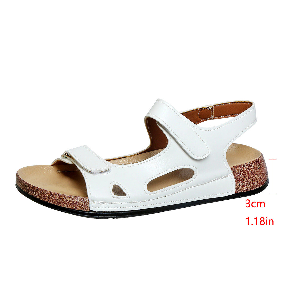 Orthopedic Balance Double Buckle Cork Footbed Comfort Sandals
