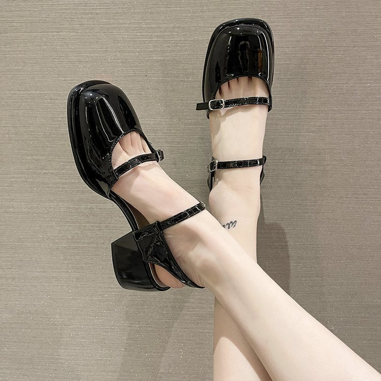 Orthopedic Balance Mary Jane Shoes - Korean Style, Thick And Unique Heel
