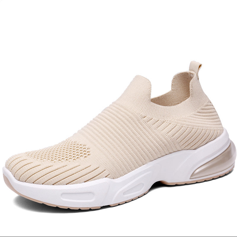 Orthopedic Air Cushion Slip-On Sneakers – Breathable Knit Lightweight Walking Shoes