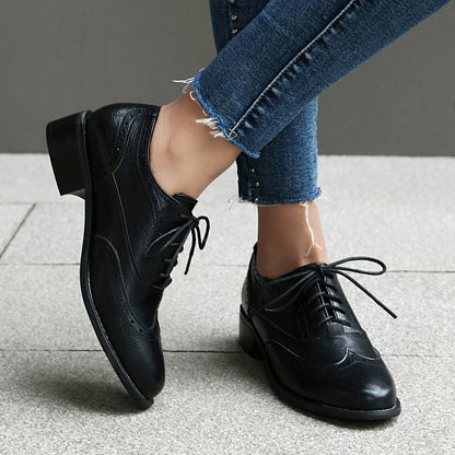 Orthopedic Balance Retro Oxfords - Lace-Up Comfort Shoes