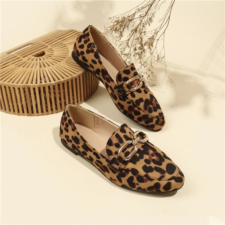 Orthopedic Balance Leopard Print Flats - Soft Support Sole
