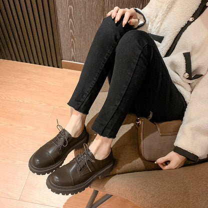 Orthopedic Balance Leather Platform Shoes - Supportive Heel