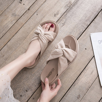 Quinette | Women’s Orthopedic Bow Knot Comfort Slide Sandals