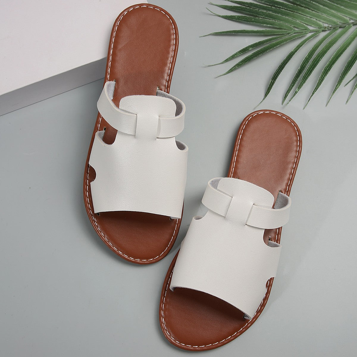 Orthopedic Balance Plain Flat Slippers - Casual Elegance