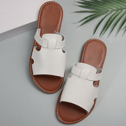 Orthopedic Balance Plain Flat Slippers - Casual Elegance