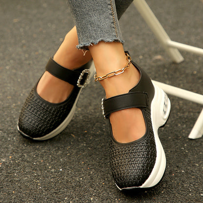 Orthopedic Balance Woven Wedge Shoes - Breathable Support