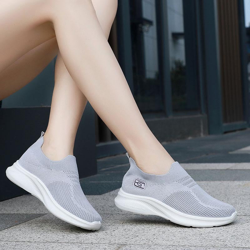Orthopedic Balance Women’s Knit Slip-On Sneakers – Lightweight Breathable Comfort Shoes