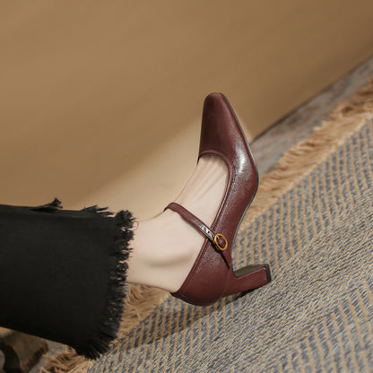 Elowen | Women’s Orthopedic Mary Jane Block Heel Pumps