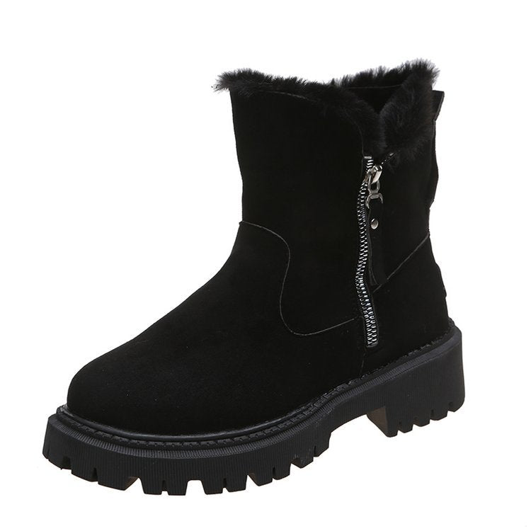 Martha | Faux-Fur Zip Orthopedic Winter Ankle Boots
