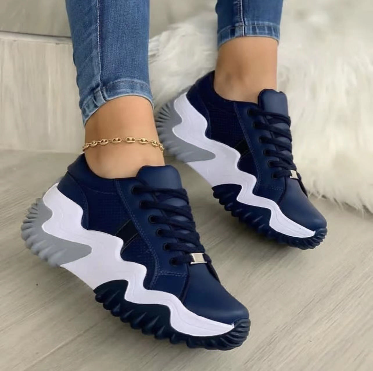 Orthopedic Balance Lace-Up Sport Sneakers - Unique Style And Comfort