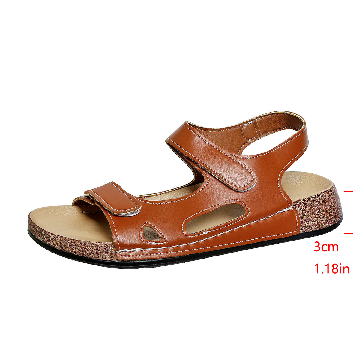 Orthopedic Balance Double Buckle Cork Footbed Comfort Sandals