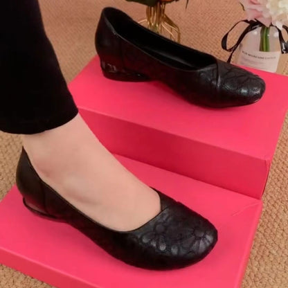 Orthopedic Balance | Floral Lace Round Toe Ballet Flats