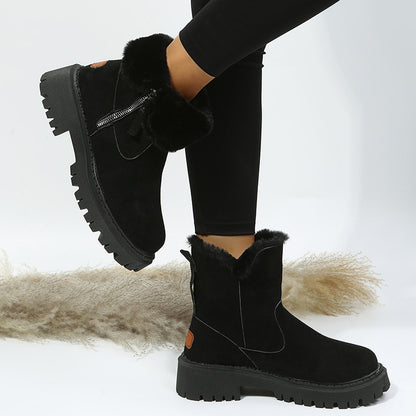 Martha | Faux-Fur Zip Orthopedic Winter Ankle Boots