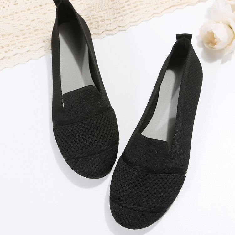 Orthopedic Balance Women’s Knit Ballet Flats – Lightweight Breathable Comfort Slip-On Shoes