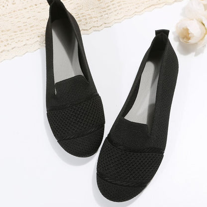 Orthopedic Balance Women’s Knit Ballet Flats – Lightweight Breathable Comfort Slip-On Shoes