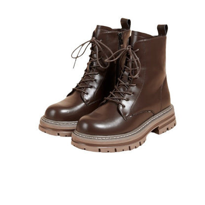 Made | Fur-Lined Combat Orthopedic Lace-Up Boots